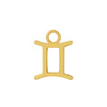 Load image into Gallery viewer, 24 Carat Gold Gemini Charm - Moon Charged Crystals