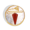 Load image into Gallery viewer, 24 Carat Gold Red Jasper Pendulum Kit - Moon Charged Crystals