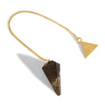 Load image into Gallery viewer, 24 Carat Gold Smokey Quartz Pendulum Kit - Moon Charged Crystals