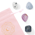 Load image into Gallery viewer, Crystals for Sleep Charm Bag - Moon Charged Crystals