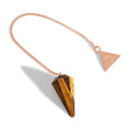 Load image into Gallery viewer, Rose Gold Tiger's Eye Pendulum Kit- Moon Charged Crystals