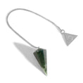 Load image into Gallery viewer, Sterling Silver Moss Agate Pendulum Kit - Moon Charged Crystals