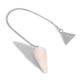 Load image into Gallery viewer, Sterling Silver Rose Quartz Pendulum Kit- Moon Charged Crystals