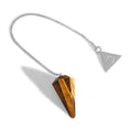 Load image into Gallery viewer, Sterling Silver Tiger's Eye Pendulum Kit- Moon Charged Crystals