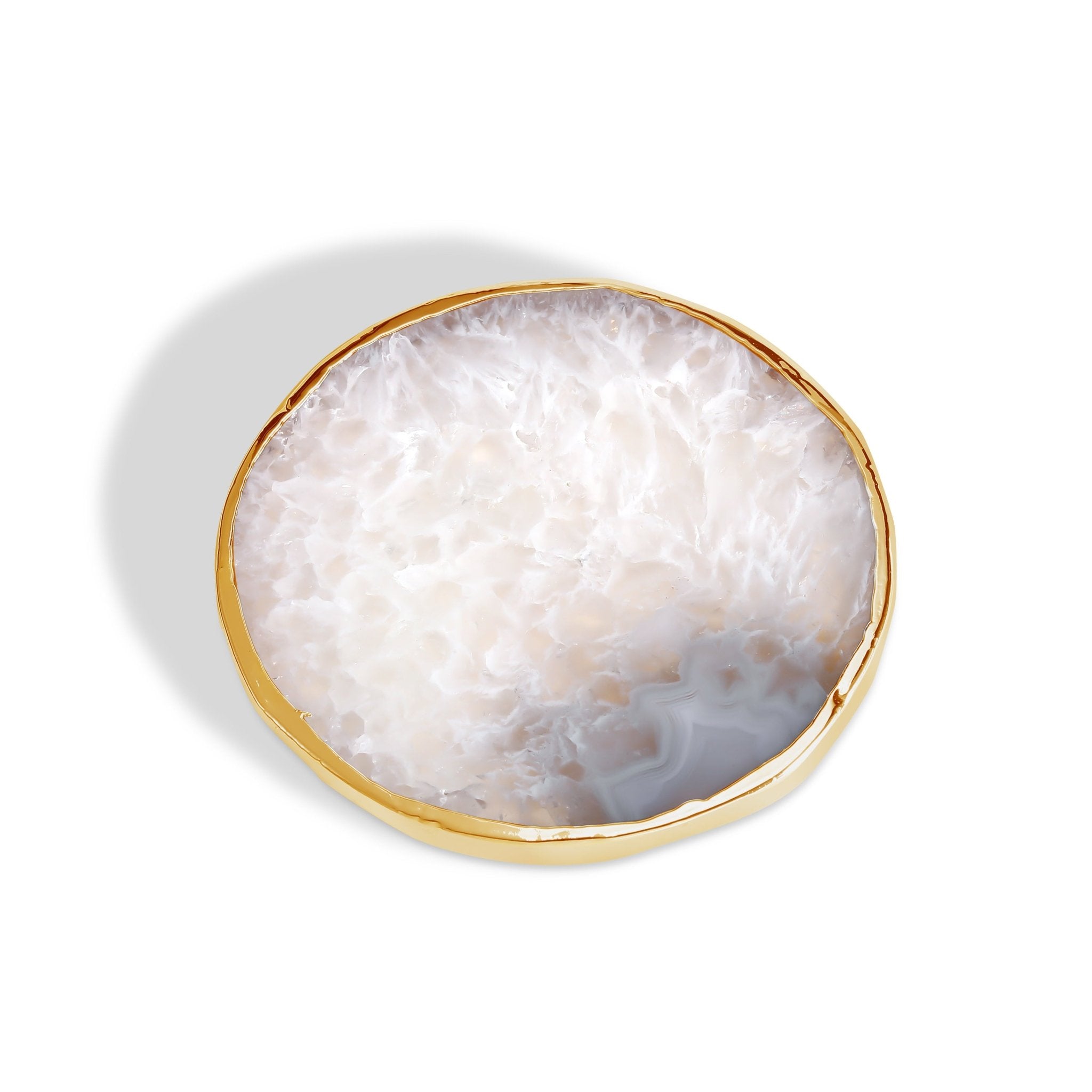 24 Carat Gold Agate Plate - Pendulum Kit - Moon Charged Crystals