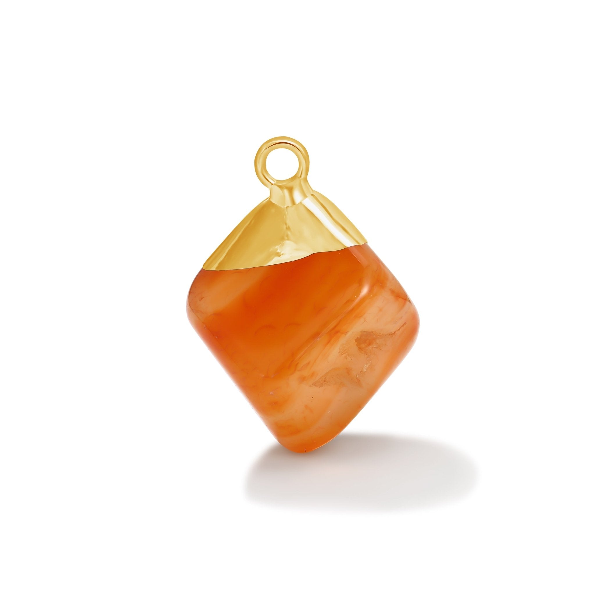 24 Carat Gold Carnelian Gemstone - Moon Charged Crystals