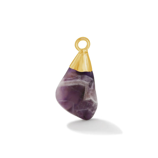 24 Carat Gold Chevron Amethyst Gemstone - Moon Charged Crystals