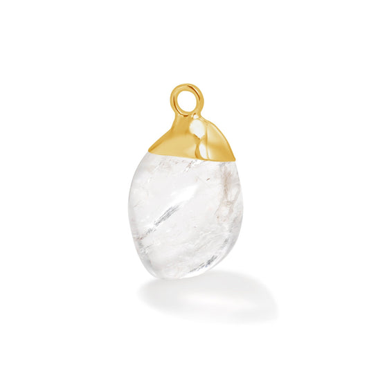 24 Carat Gold Clear Quartz Gemstone - Moon Charged Crystals