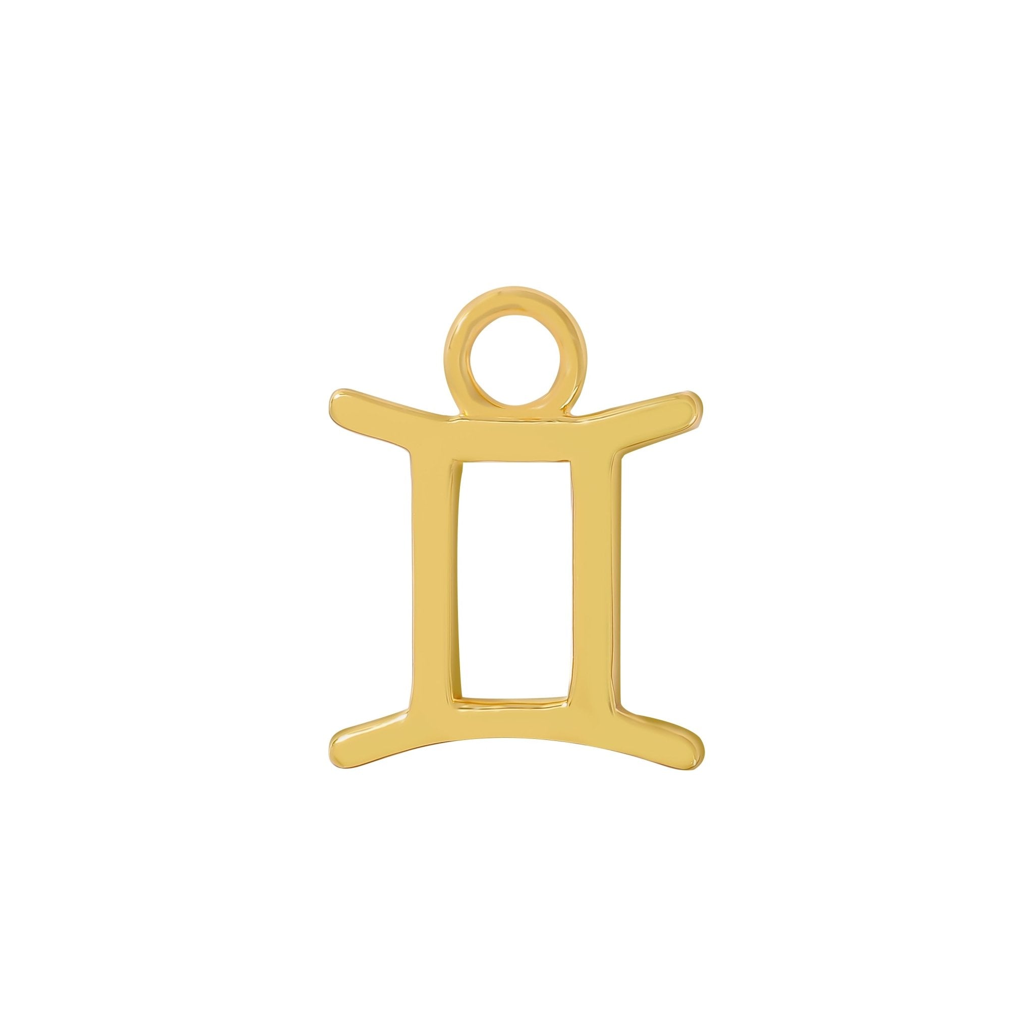 24 Carat Gold Gemini Charm - Moon Charged Crystals