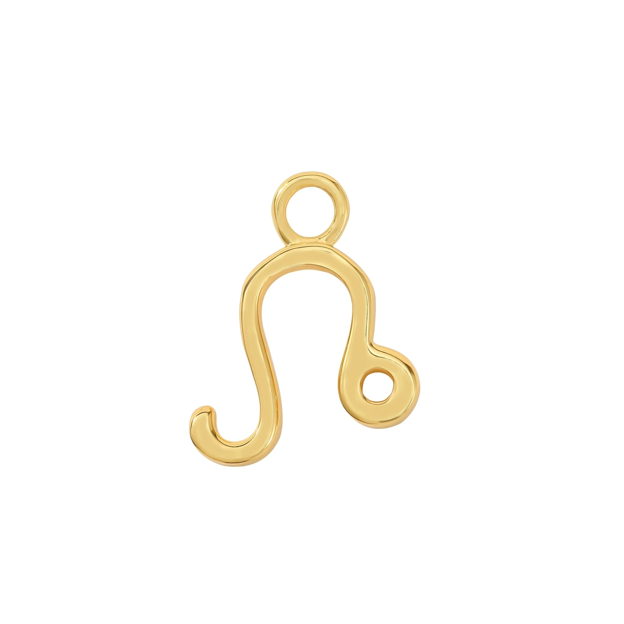 24 Carat Gold Leo Charm - Moon Charged Crystals