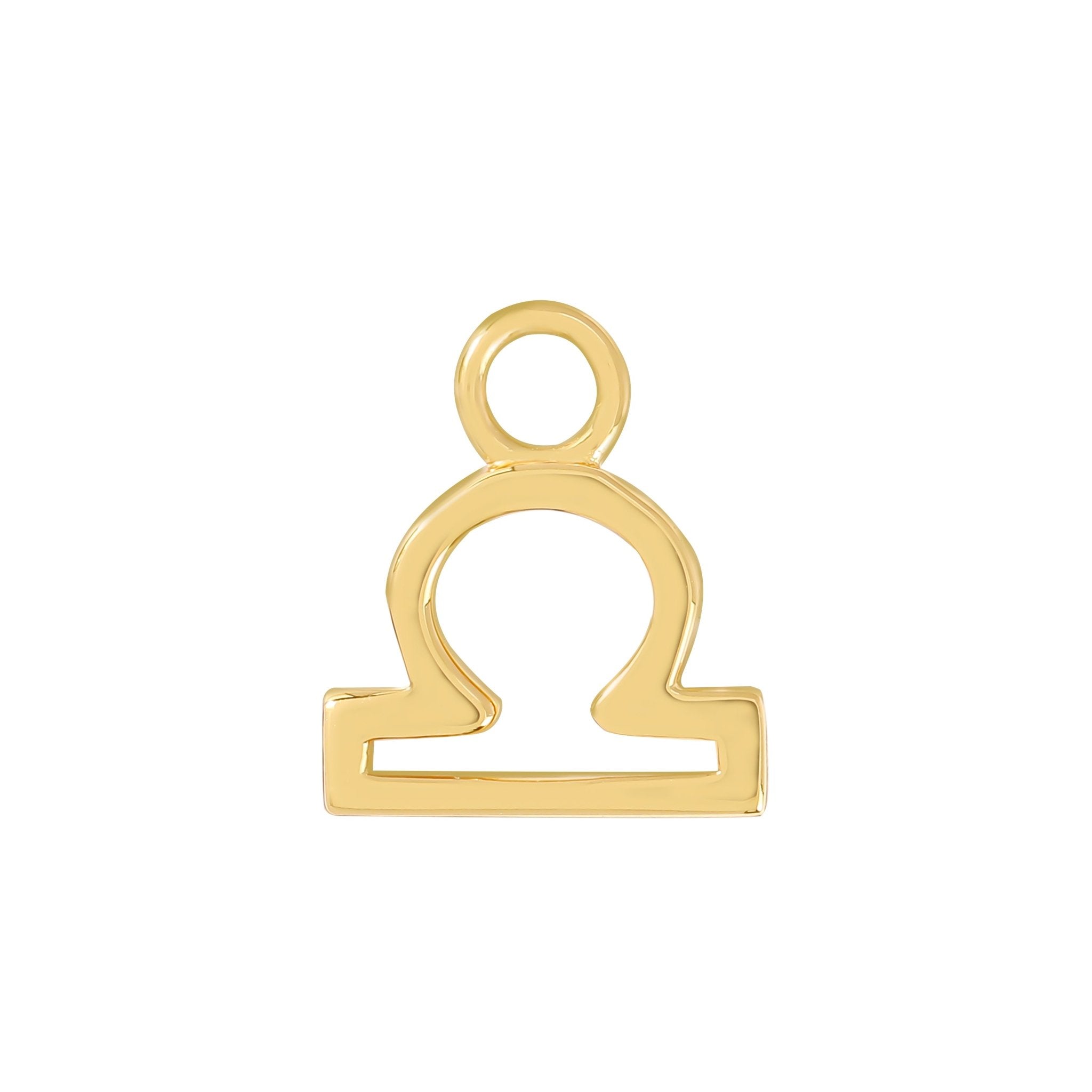24 Carat Gold Libra Charm - Moon Charged Crystals