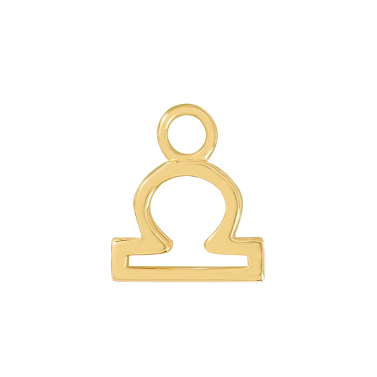 24 Carat Gold Libra Charm - Moon Charged Crystals
