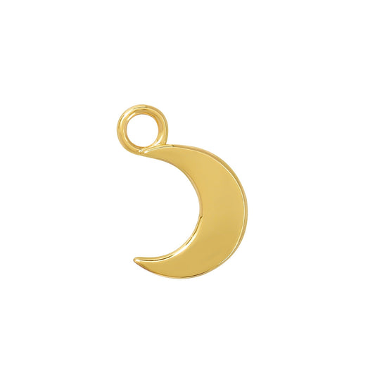 24 Carat Gold Moon Charm - Moon Charged Crystals