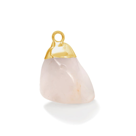 24 Carat Gold Rose Quartz Gemstone - Moon Charged Crystals