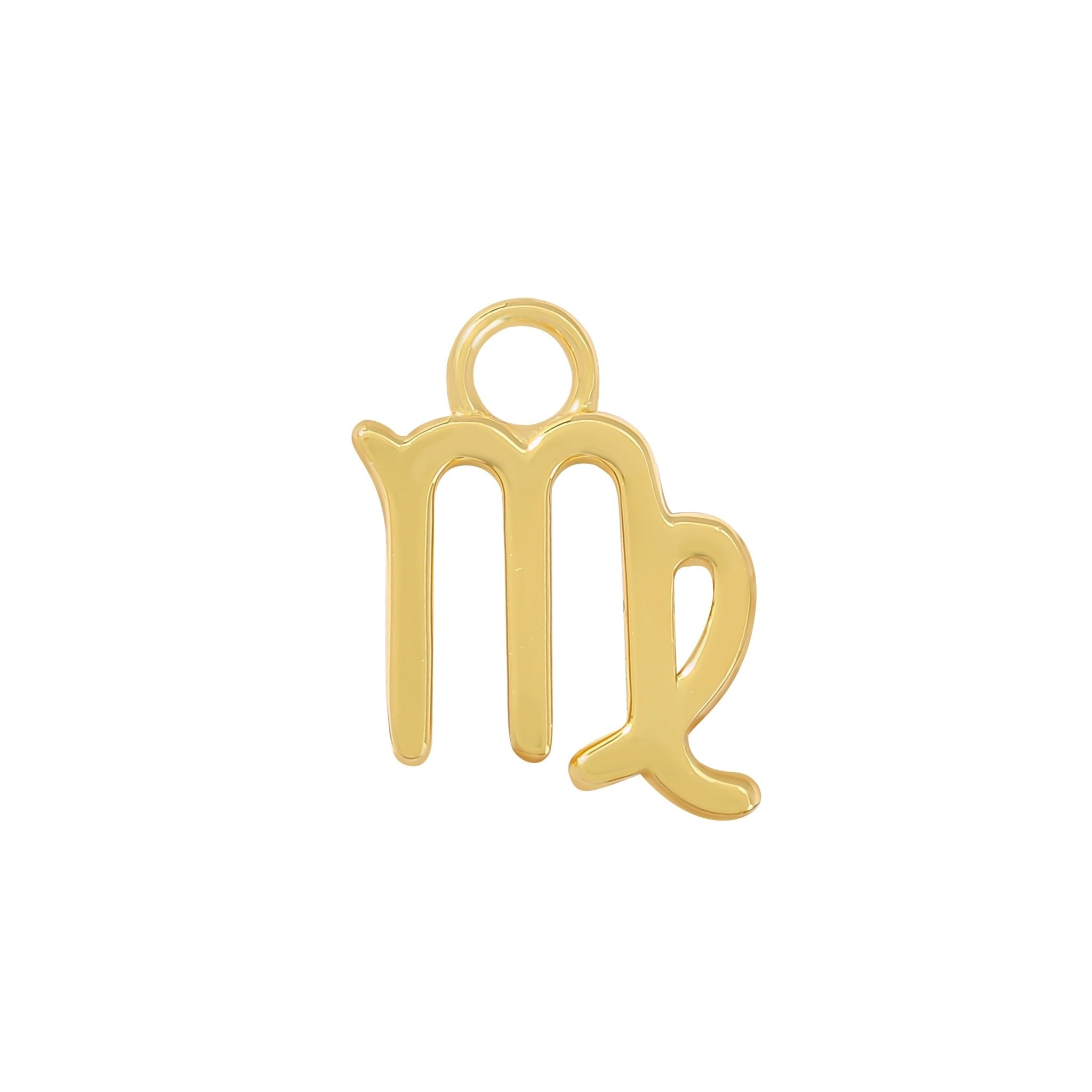 24 Carat Gold Virgo Charm - Moon Charged Crystals