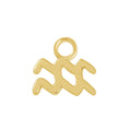Load image into Gallery viewer, 24 Carat Gold Aquarius Charm - Moon Charged Crystals
