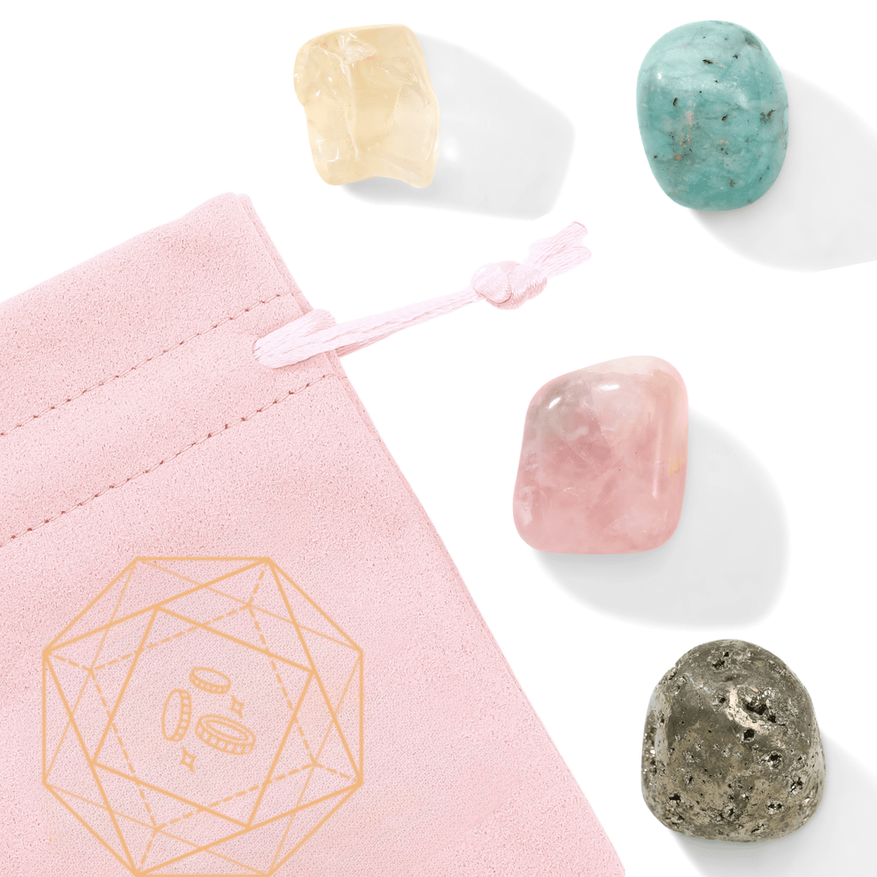 Crystals for Attracting Abundance Charm Bag - Moon Charged Crystals