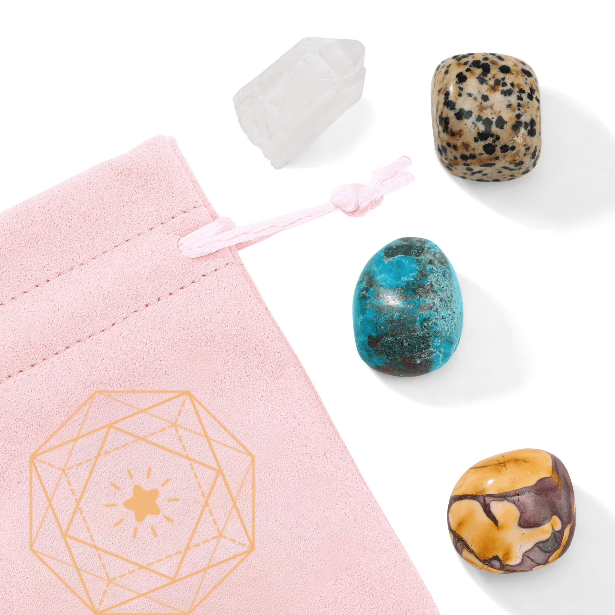 Crystals for Manifestation Charm Bag - Moon Charged Crystals