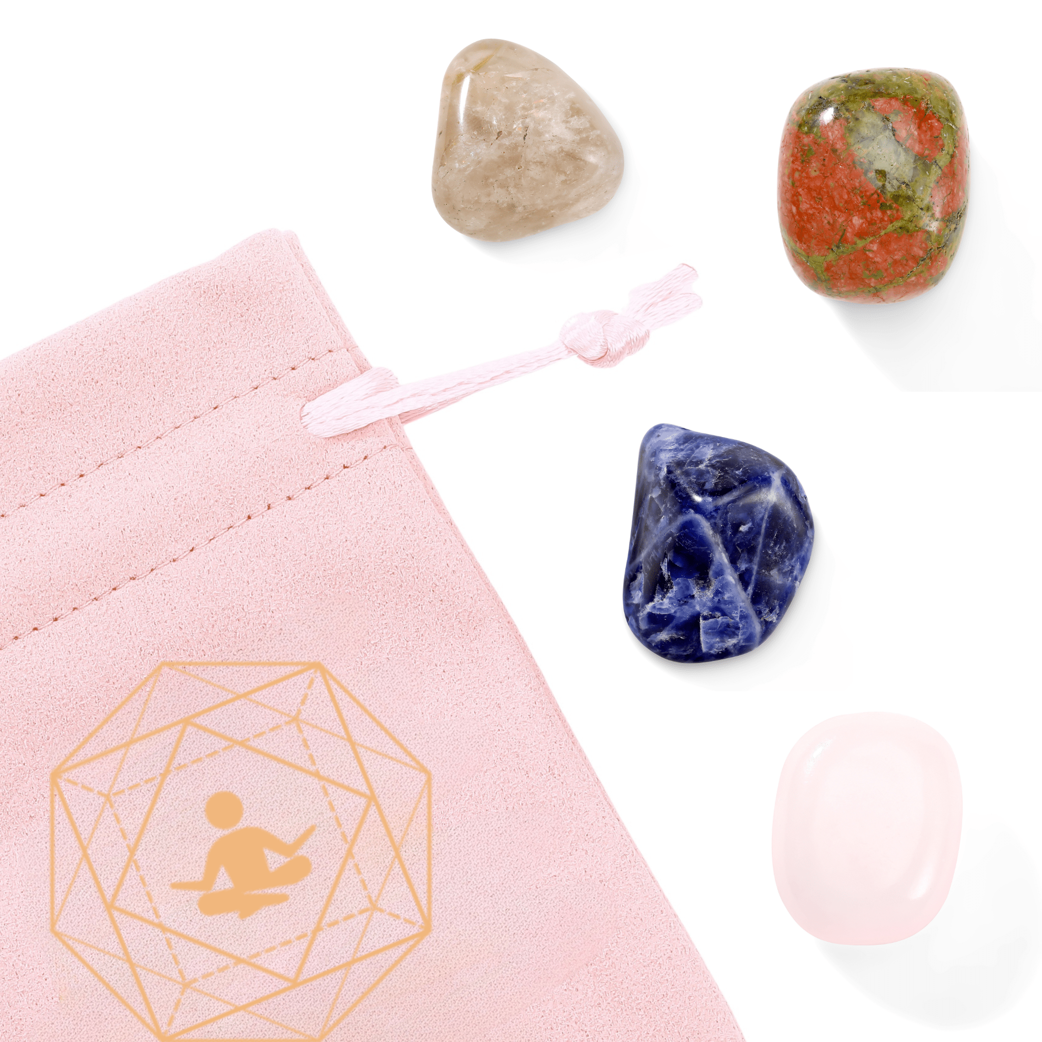 Crystals for Meditation Charm Bag - Moon Charged Crystals