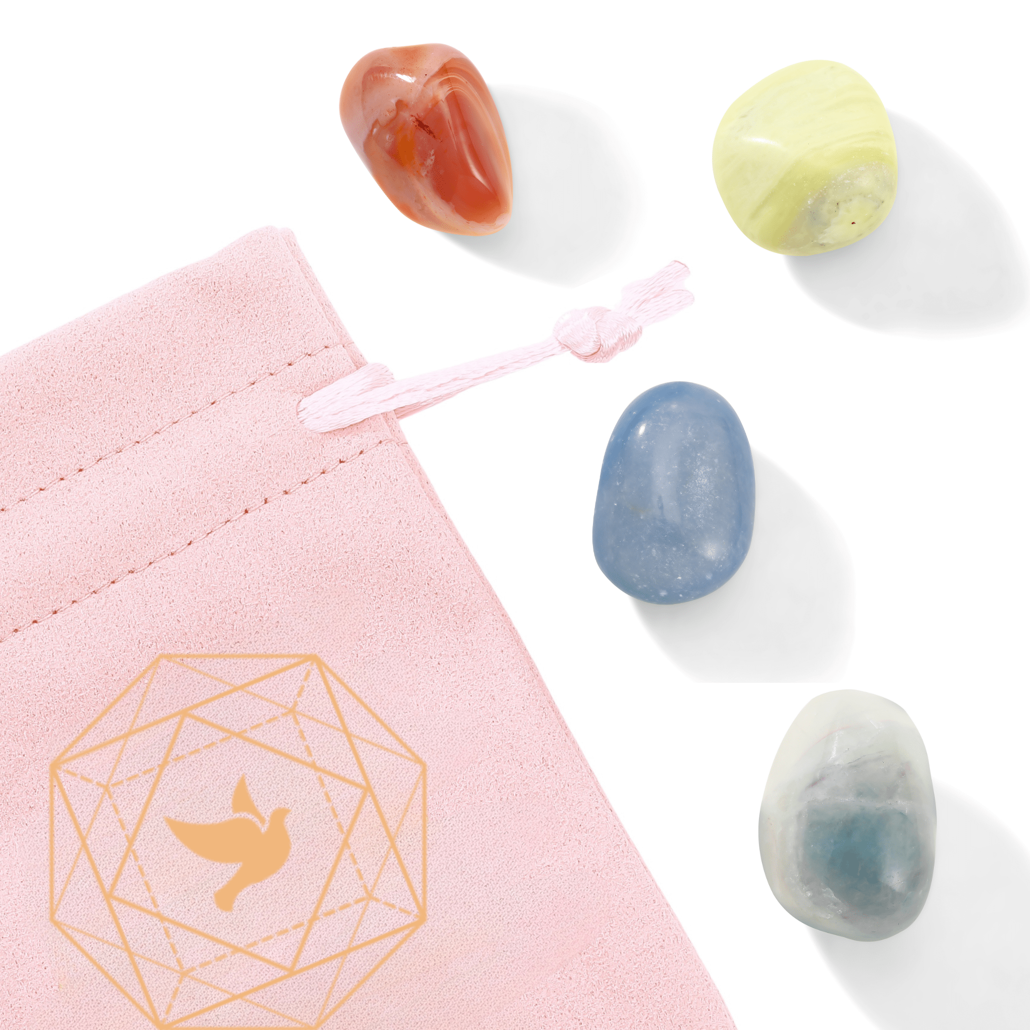 Crystals for Peace and Harmony Charm Bag - Moon Charged Crystals