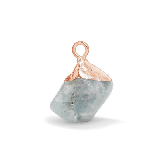 Rose Gold Aquamarine Gemstone - Moon Charged Crystals
