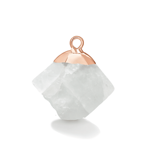 Rose Gold Himalayan Aquamarine Gemstone - Moon Charged Crystals