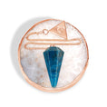 Load image into Gallery viewer, Rose Gold Blue Apatite Pendulum Kit - Moon Charged Crystals
