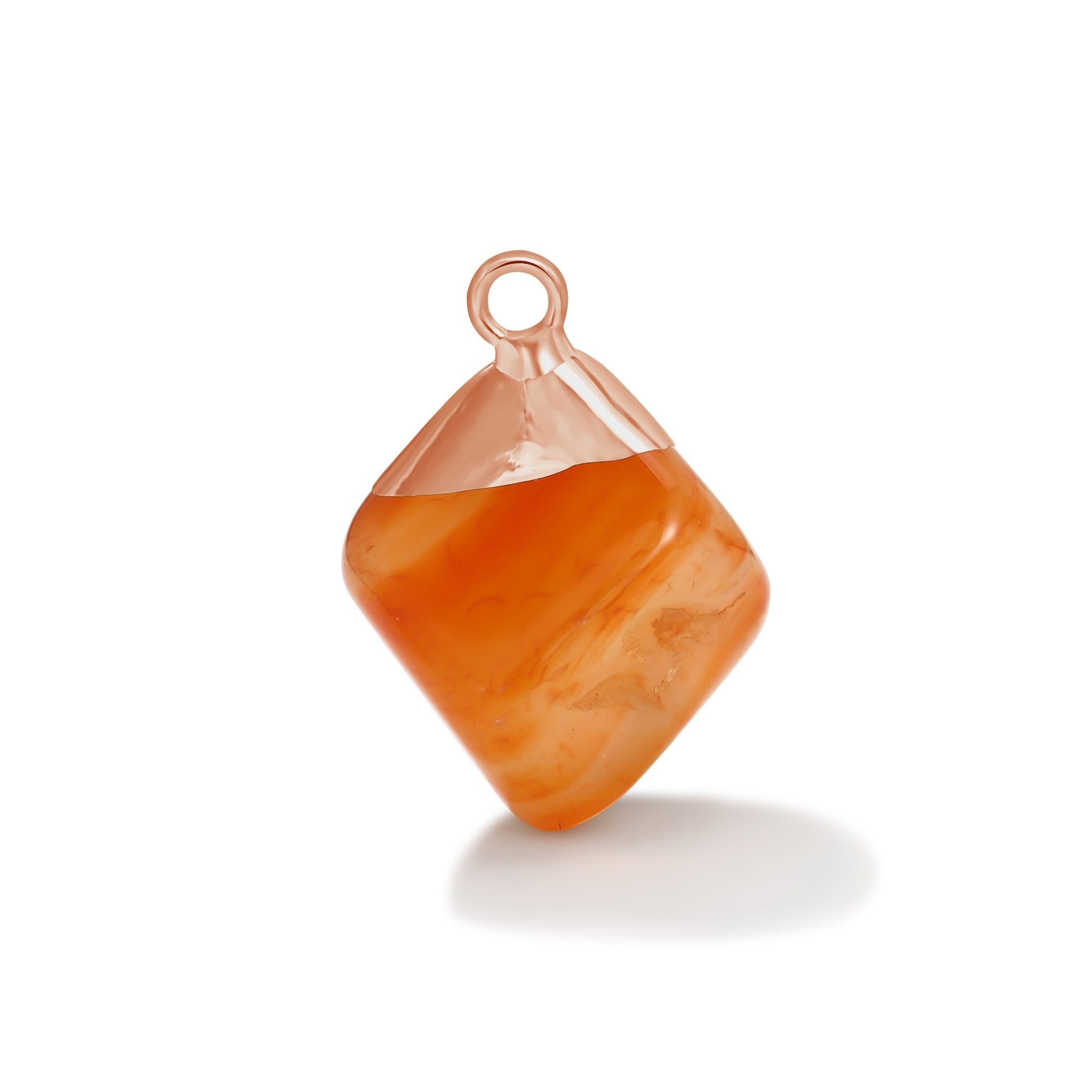Rose Gold Carnelian Gemstone - Moon Charged Crystals