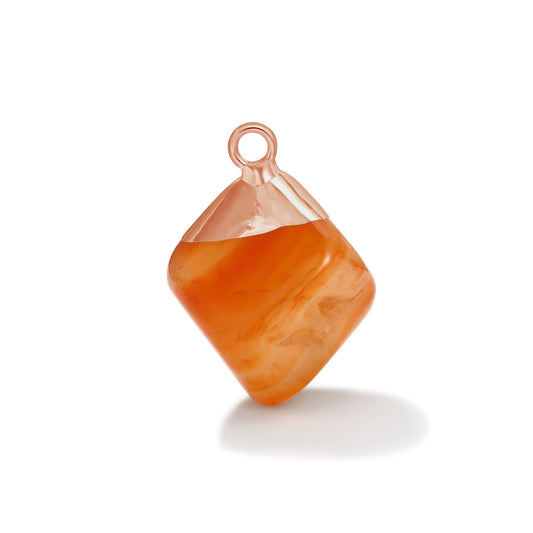 Rose Gold Carnelian Gemstone - Moon Charged Crystals