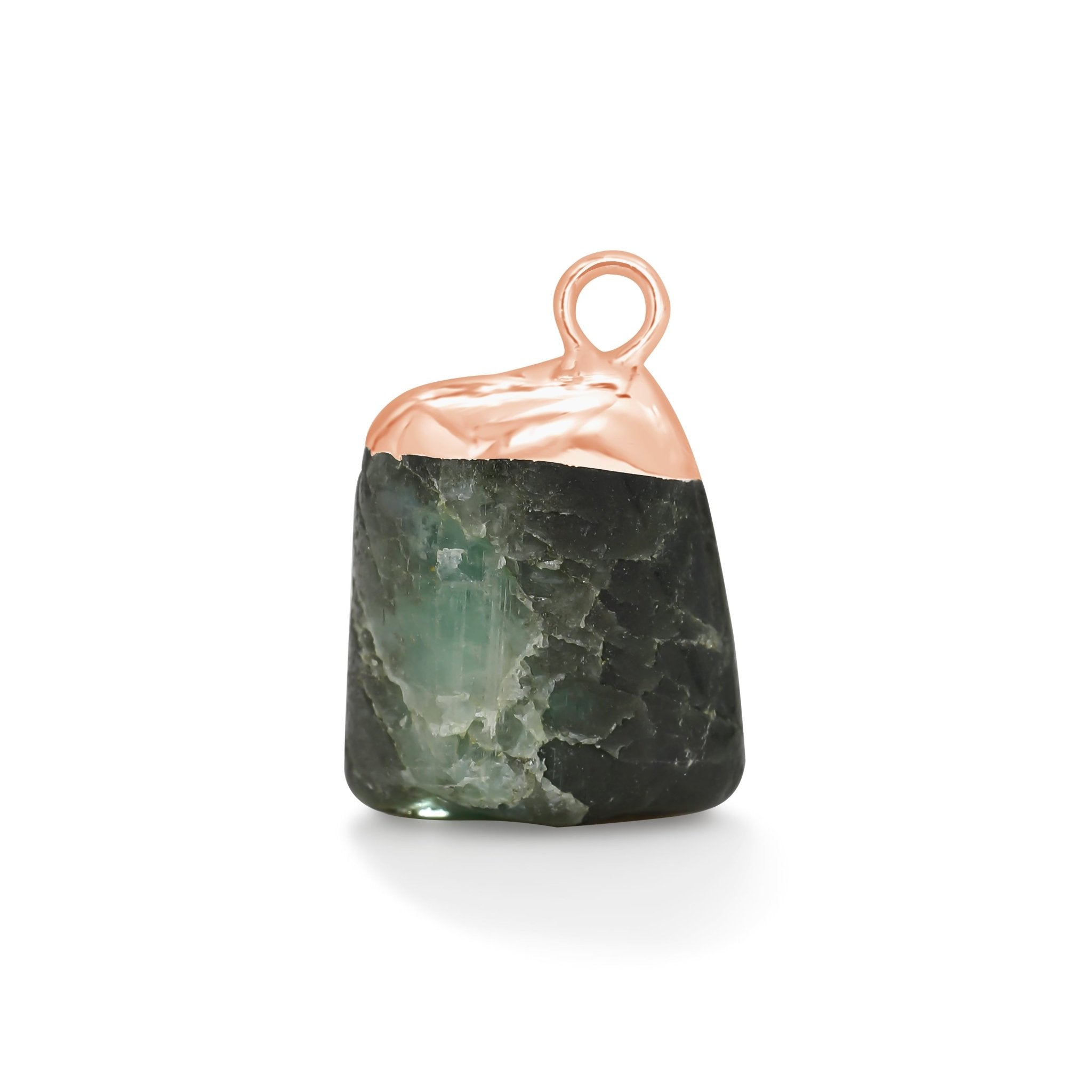Rose Gold Emerald Gemstone - Moon Charged Crystals