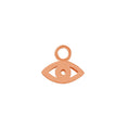 Load image into Gallery viewer, Rose Gold Evil Eye Charm - Moon Charged Crystals

