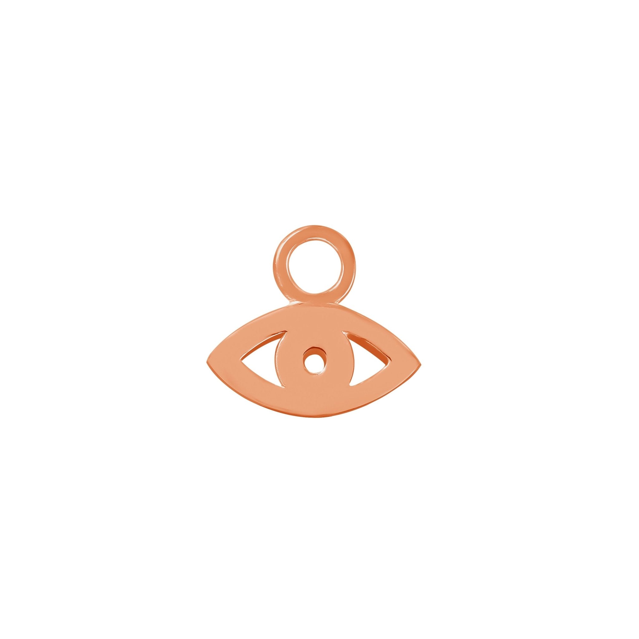Rose Gold Evil Eye Charm - Moon Charged Crystals