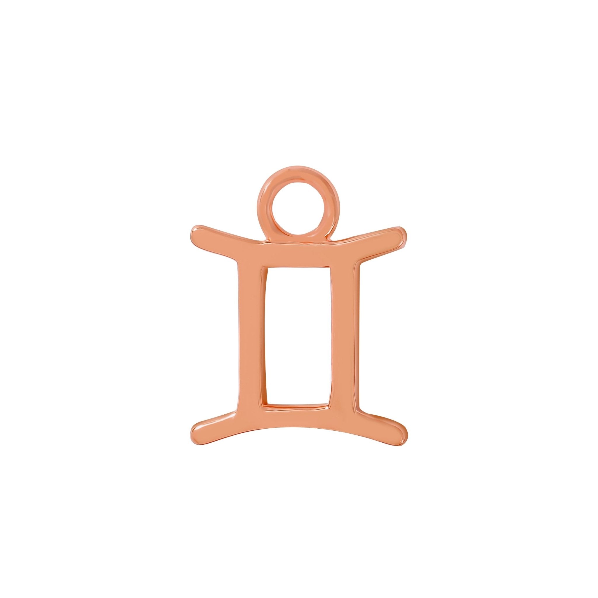 Rose Gold Gemini Charm - Moon Charged Crystals