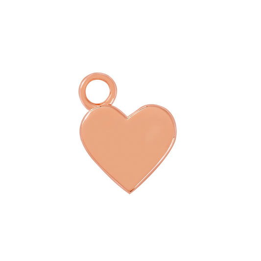 Rose Gold Heart Charm - Moon Charged Crystals