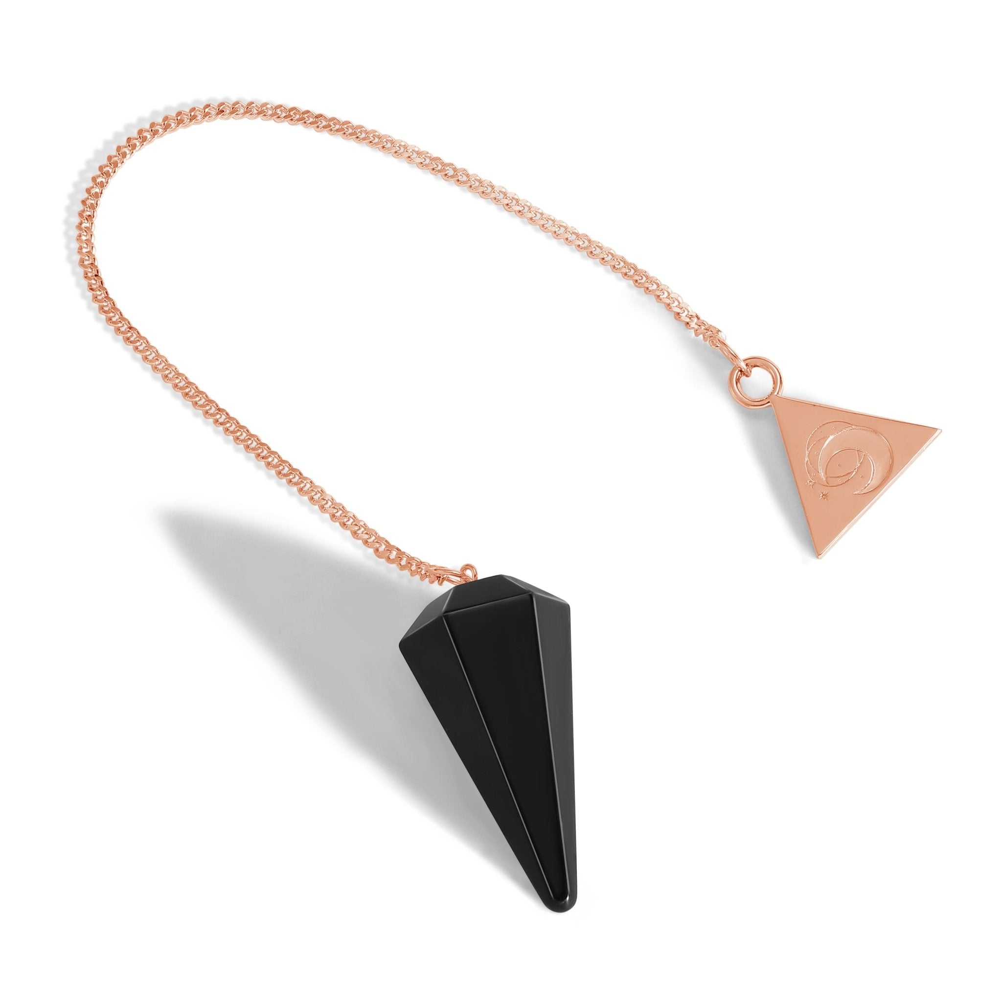 Rose Gold Obsidian Pendulum Kit - Moon Charged Crystals