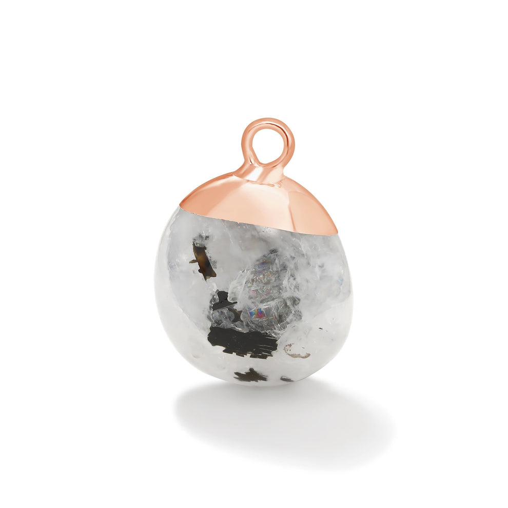 Rose Gold Rainbow Moonstone Gemstone - Moon Charged Crystals