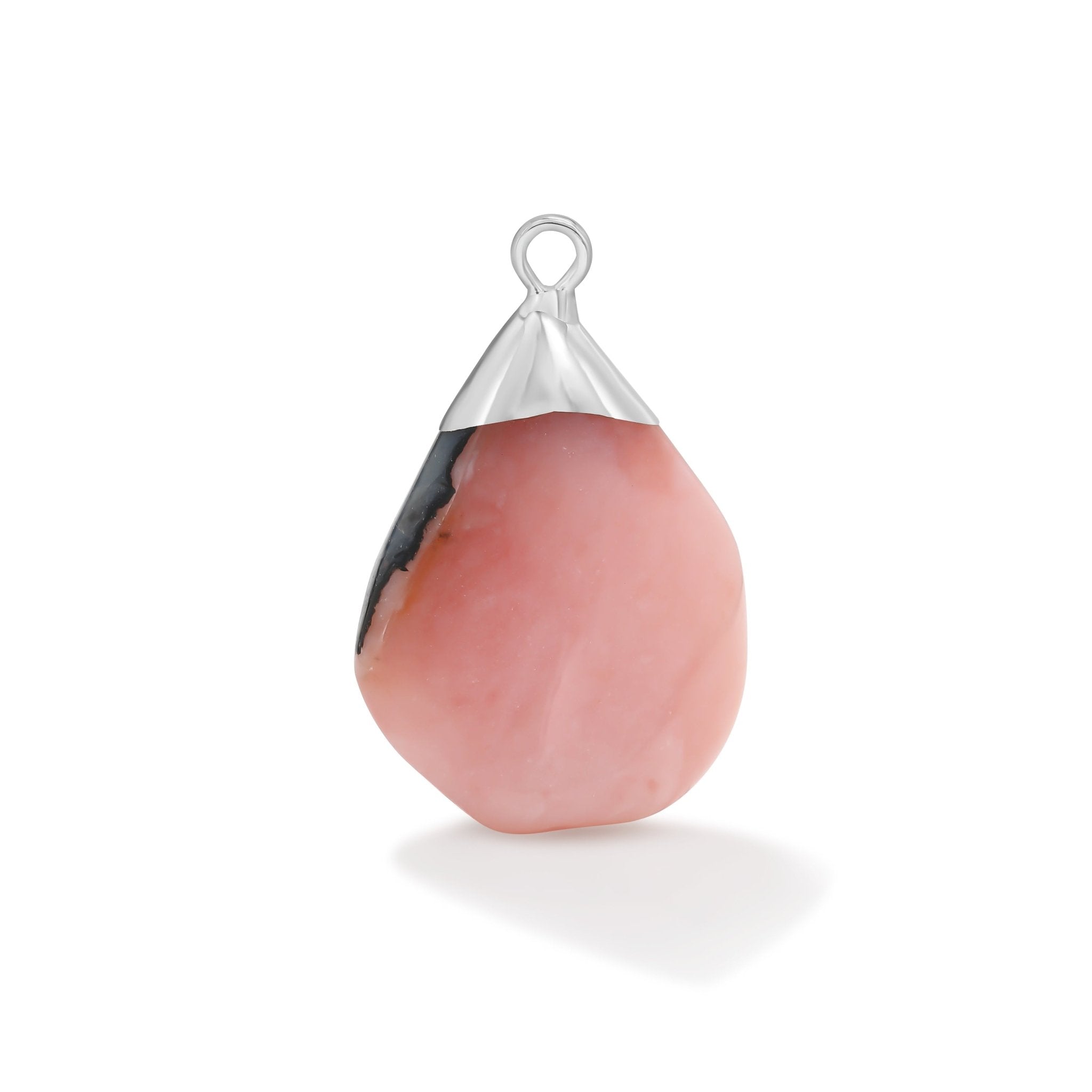Silver Pink Opal Gemstone - Moon Charged Crystals