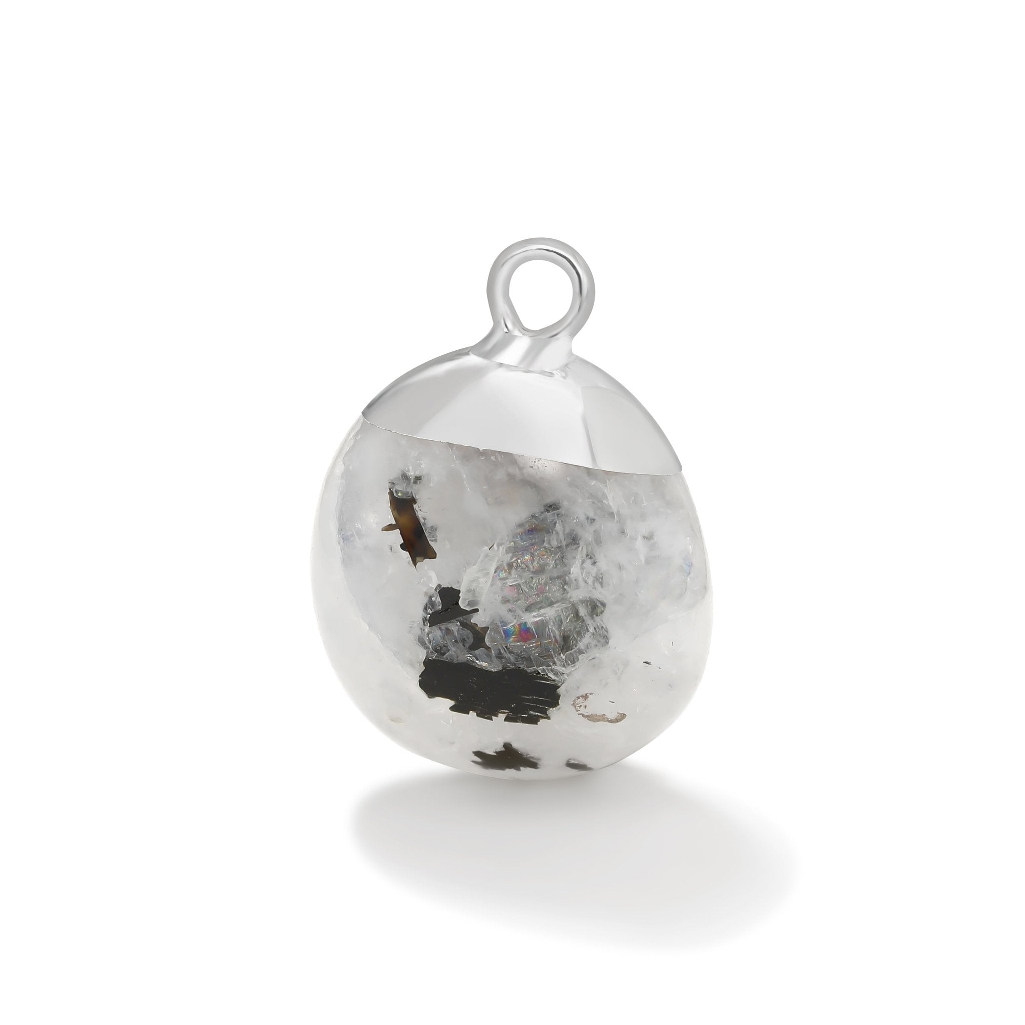 Silver Rainbow Moonstone Gemstone - Moon Charged Crystals