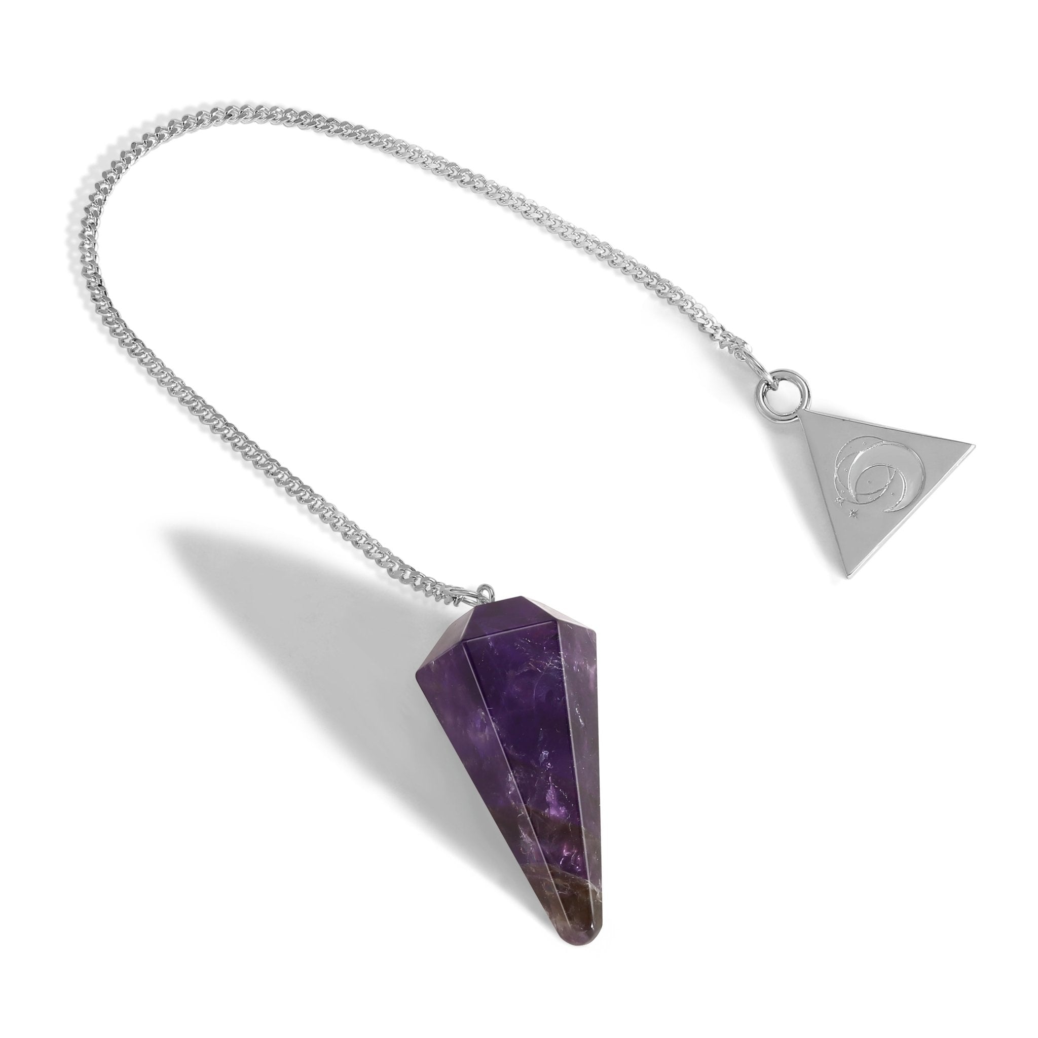 Sterling Silver Amethyst Pendulum Kit  - Moon Charged Crystals