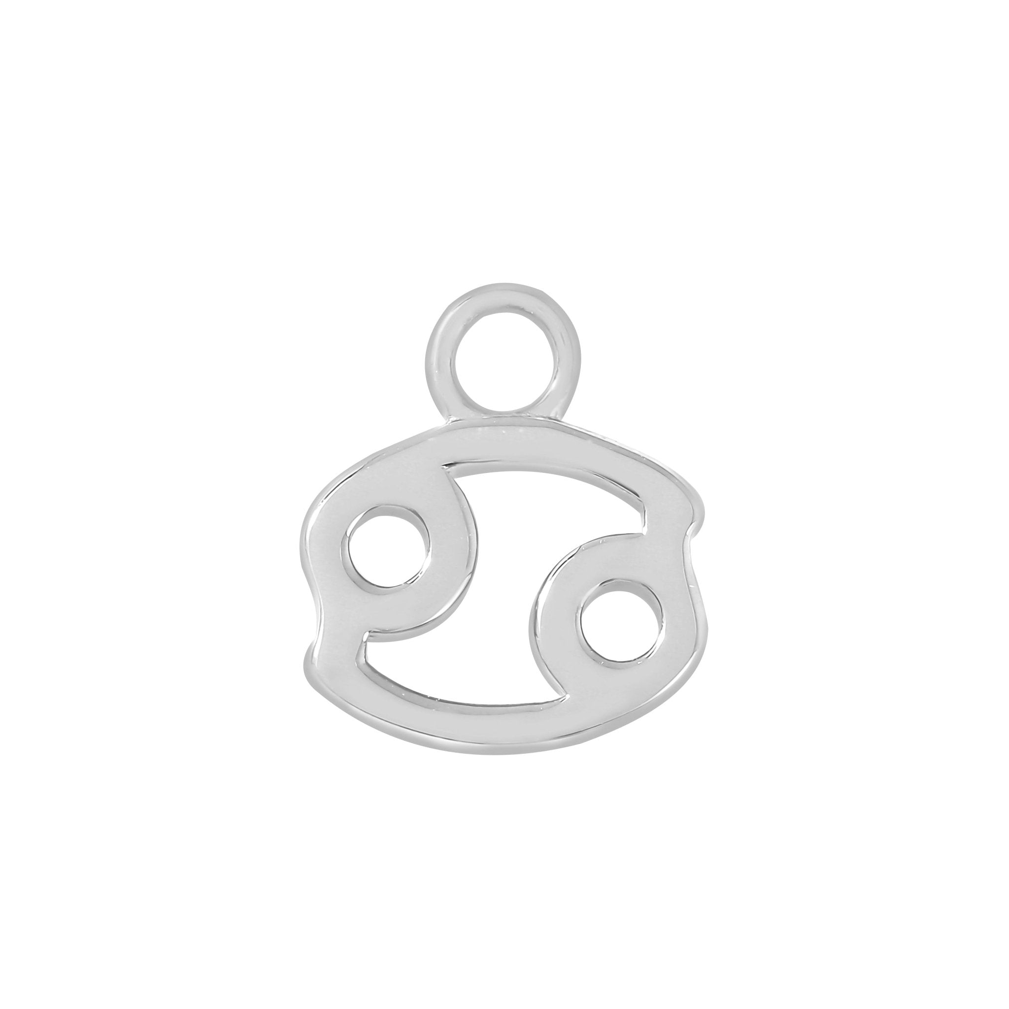 Sterling Silver Cancer Charm - Moon Charged Crystals
