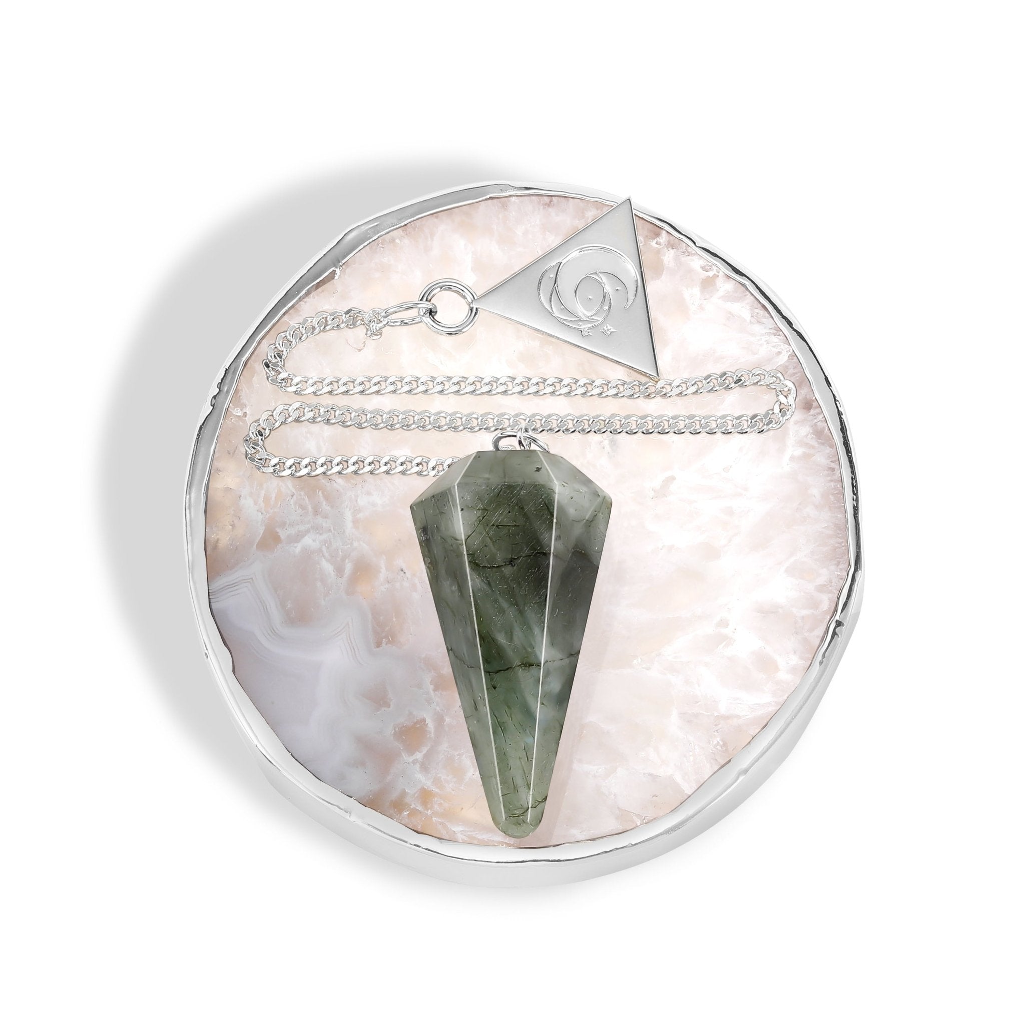 Sterling Silver Labradorite Pendulum Kit - Moon Charged Crystals