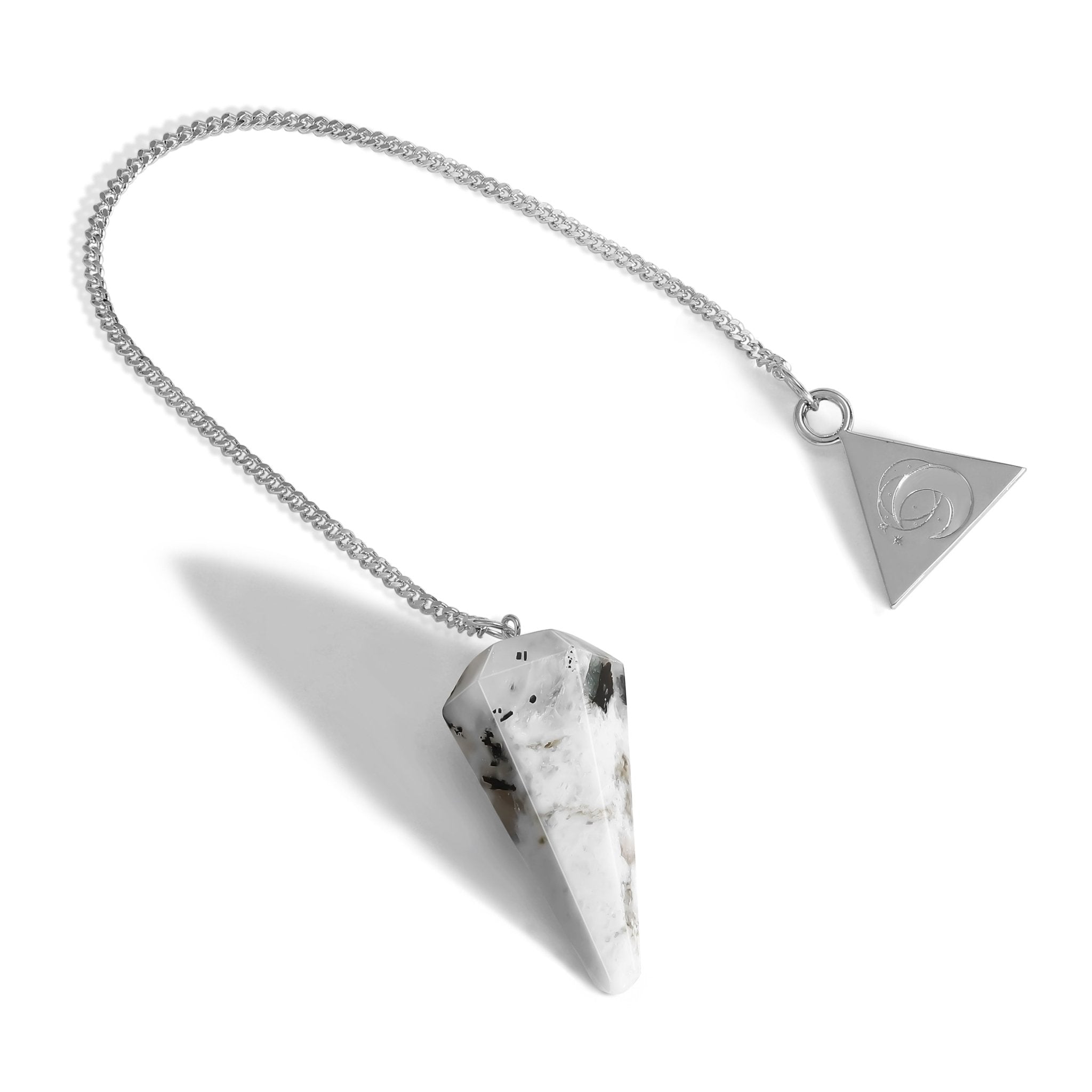 Sterling Silver Moonstone Pendulum Kit - Moon Charged Crystals