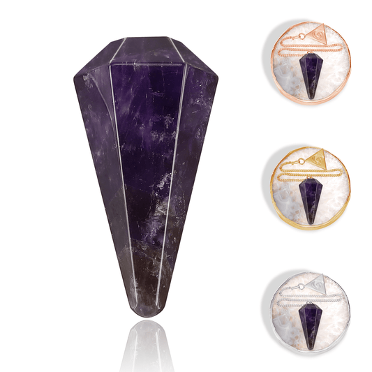 Amethyst Pendulum Kit - Moon Charged Crystals
