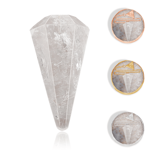 Clear Quartz Pendulum Kit - Moon Charged Crystals