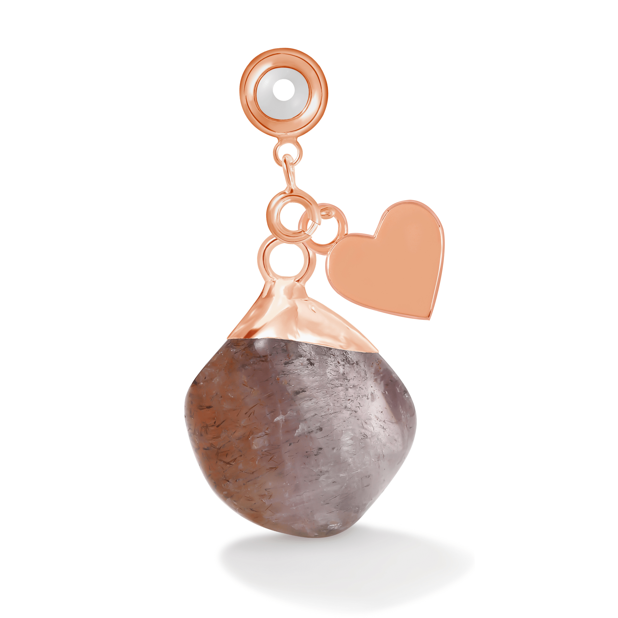 Rose Gold Gemstones and Charm with Stopper - Moon Charged Crystals