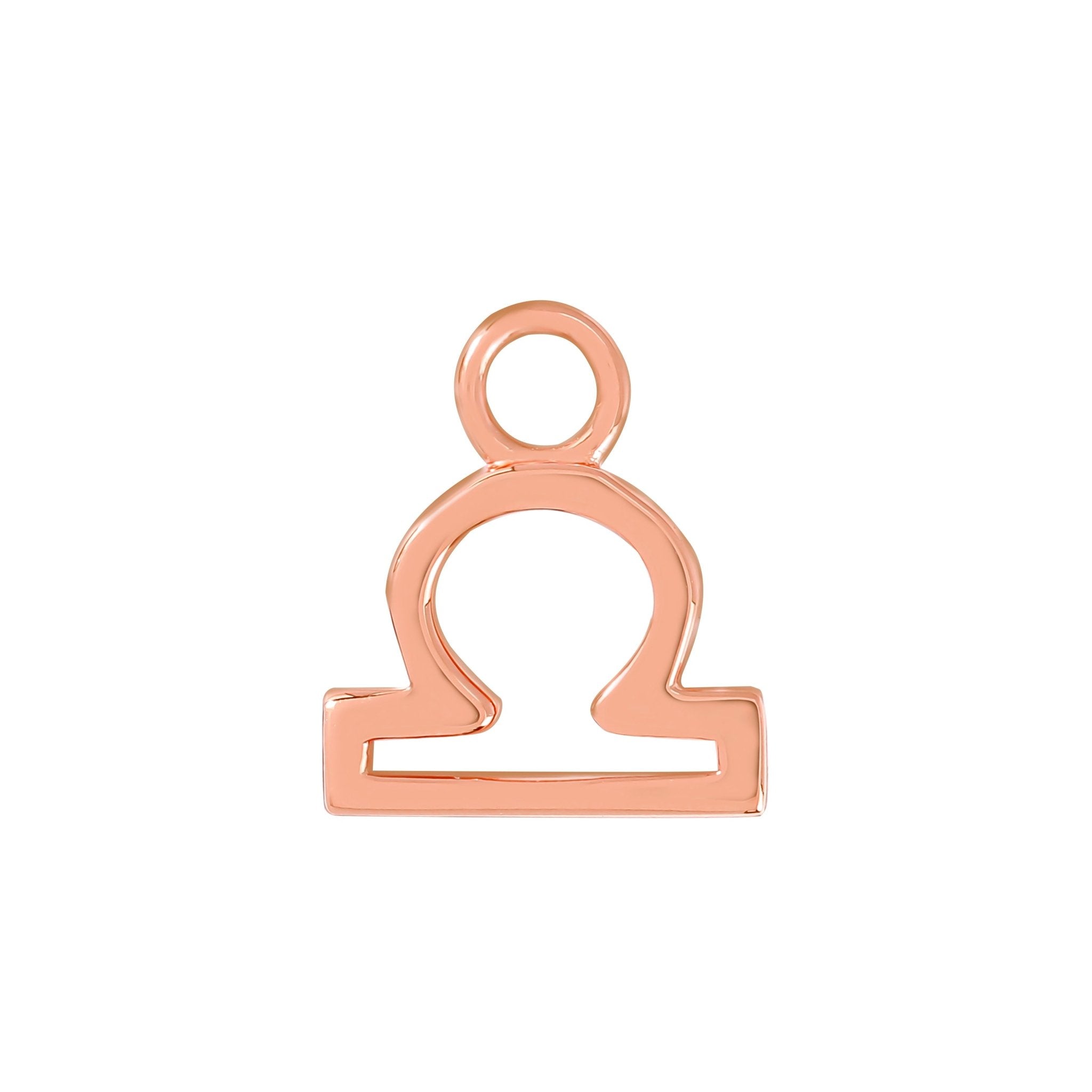Rose Gold Libra Charm - Moon Charged Crystals
