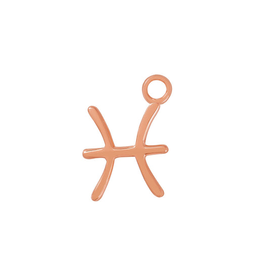 Rose Gold Pisces Charm - Moon Charged Crystals