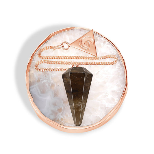 Smokey Quartz Pendulum Kit - Moon Charged Crystals