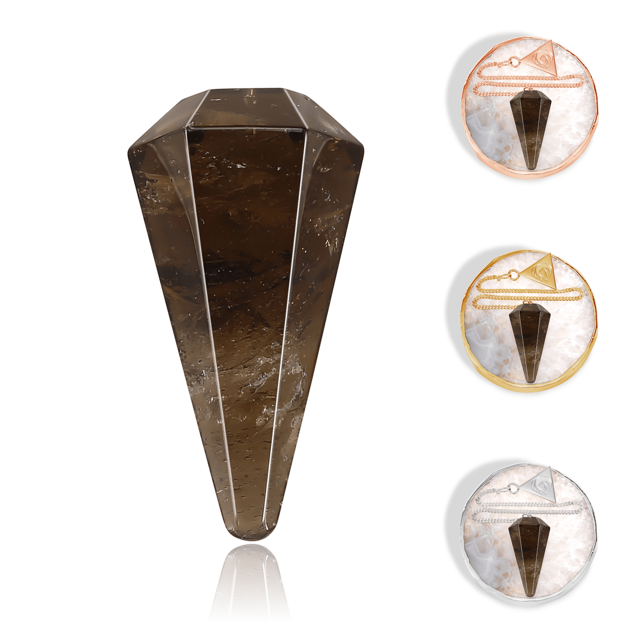 Smokey Quartz Pendulum Kit - Moon Charged Crystals