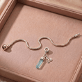 Load image into Gallery viewer, Sterling Silver Charm Bracelet with One Gemstone & Charm - Moon Charged Crystals
